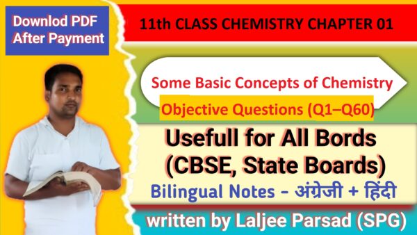 Unit I – Some Basic Concepts of Chemistry Objective Questions (Q1–Q60)